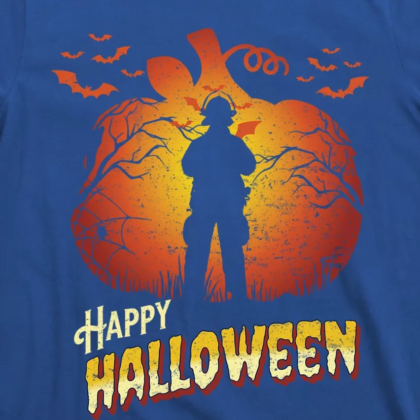 Fire Silhouette Happy Halloween Easy Lazy Firefighter Gift T-Shirt