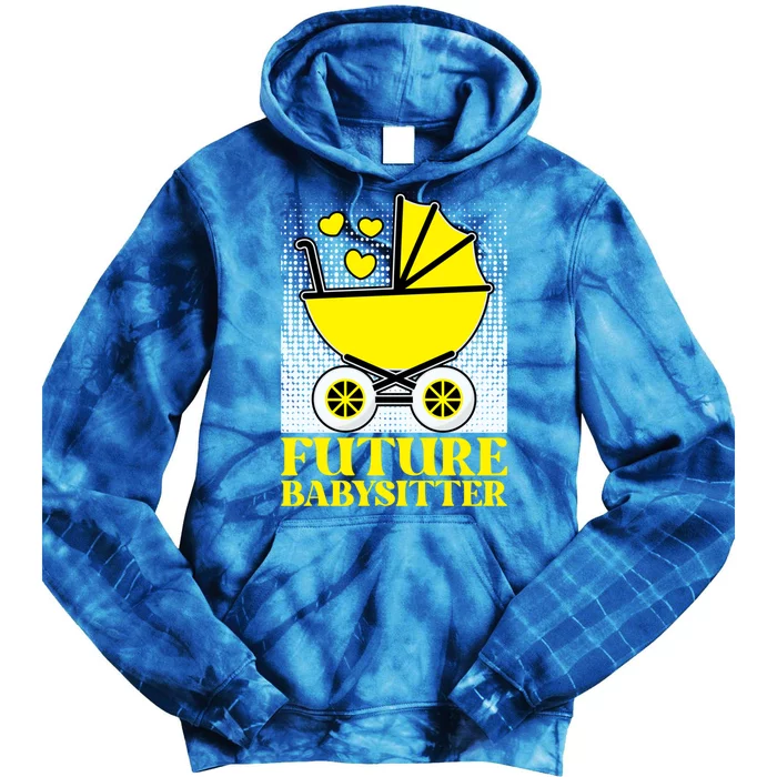 Future Sitter Hood Caregiving Sitter Gift Tie Dye Hoodie