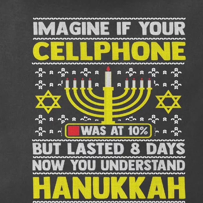 Funny Sarcastic Hanukkah Chanukah Cellphone Quote Zip Tote Bag