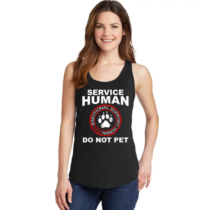 Funny Service Human Gift Funny Dog Owner Emotional Support Human Ladies Essential Tank