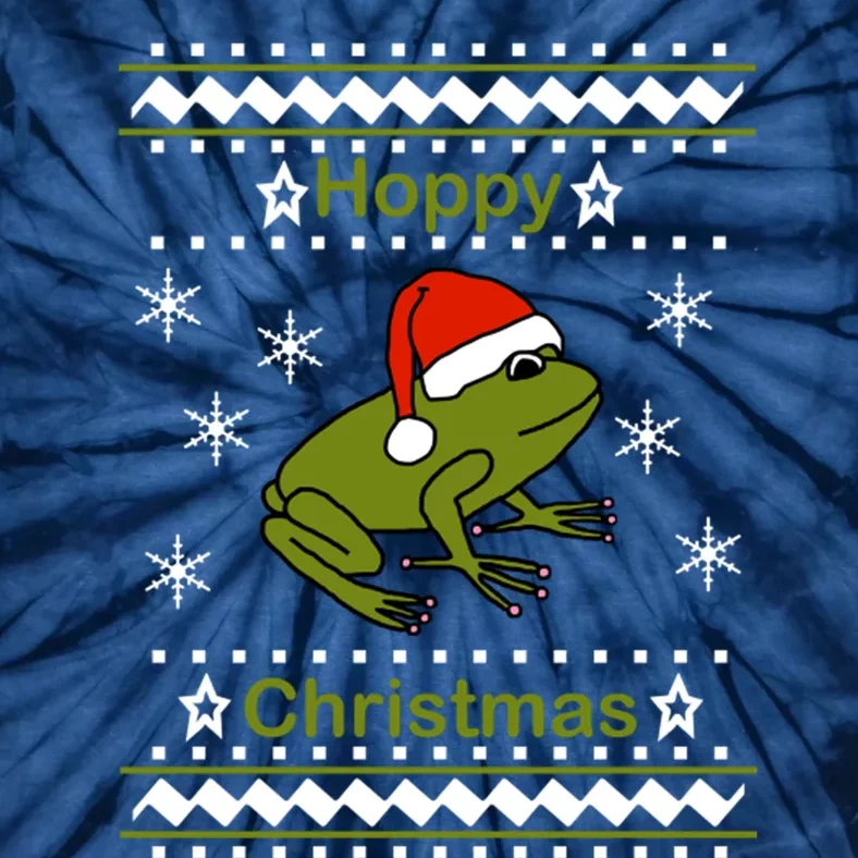 Frog Says Hoppy Christmas Tie-Dye T-Shirt