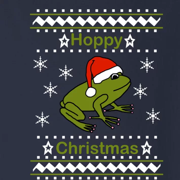 Frog Says Hoppy Christmas Toddler Long Sleeve Shirt