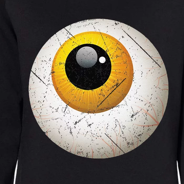 Funny Sarcastic Halloween Horrible Spooky Scary Eyeball Womens California Wash Sweatshirt