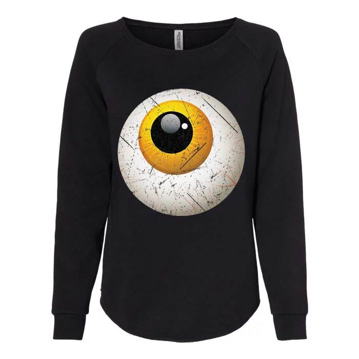 Funny Sarcastic Halloween Horrible Spooky Scary Eyeball Womens California Wash Sweatshirt