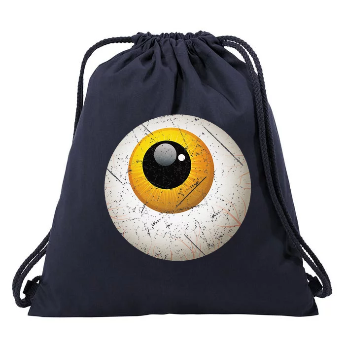 Funny Sarcastic Halloween Horrible Spooky Scary Eyeball Drawstring Bag