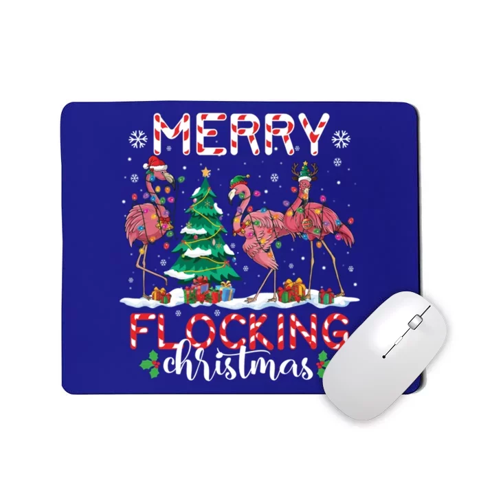 Flamingo Santa Hat Reindeer Xmas Merry Flocking Christmas Meaningful Gift Mousepad