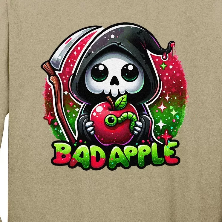 Funny Spooky Halloween Ghostly Apples For Trick Or Treat Tall Long Sleeve T-Shirt