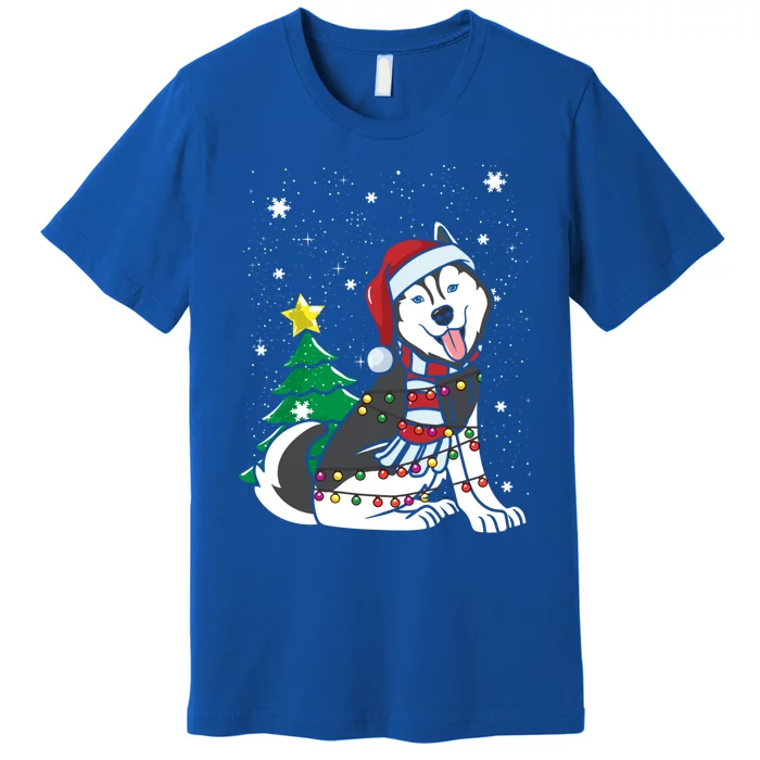 Funny Siberian Husky Christmas Dog Lover Gift Premium T-Shirt