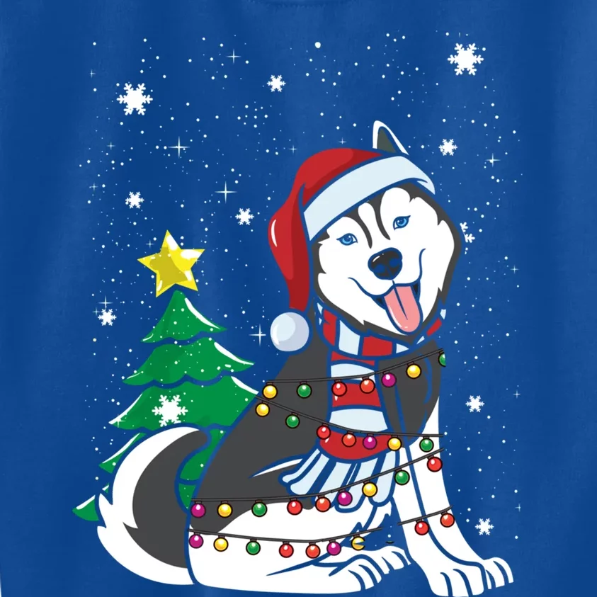 Funny Siberian Husky Christmas Dog Lover Gift Kids Sweatshirt