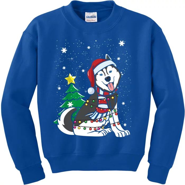 Funny Siberian Husky Christmas Dog Lover Gift Kids Sweatshirt