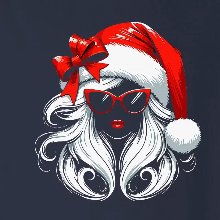 Female Santa Hat Sunglasses Grandma Mom Girl Christmas Toddler Long Sleeve Shirt