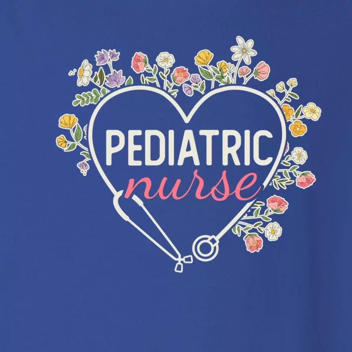 Floral Stethoscope Heart Nursing Pediatric Nurse Gift Toddler Long Sleeve Shirt