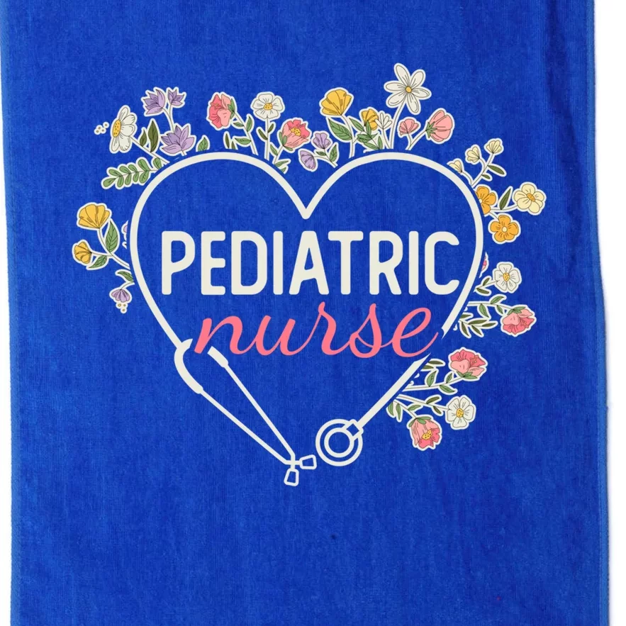 Floral Stethoscope Heart Nursing Pediatric Nurse Gift Platinum Collection Golf Towel