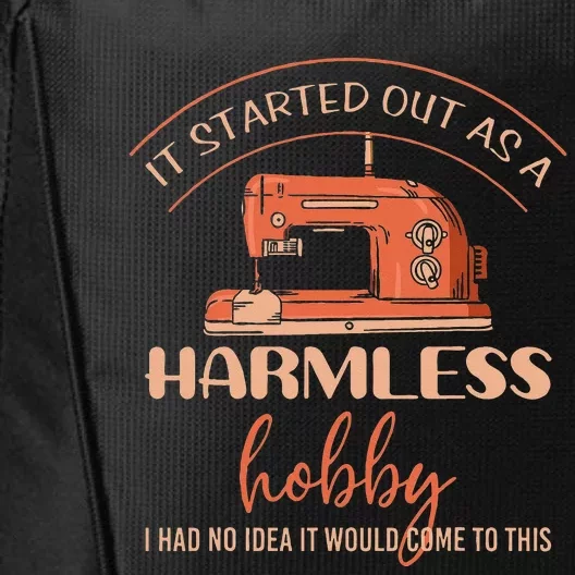 Funny Sewing Harmless Hobby City Backpack