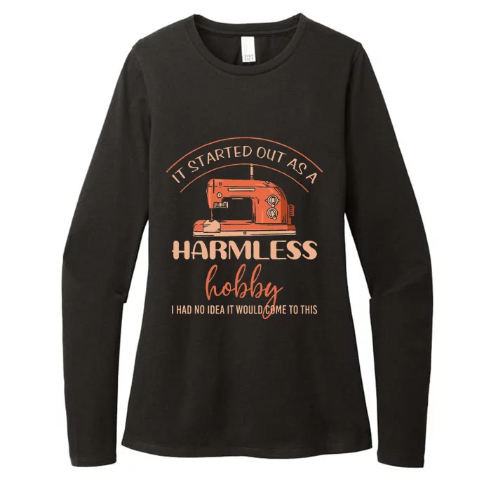 Funny Sewing Harmless Hobby Womens CVC Long Sleeve Shirt