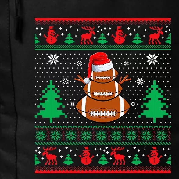 Football Santa Hat Ugly Christmas Sweaters Daily Commute Backpack