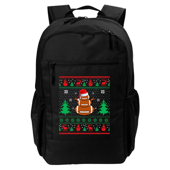 Football Santa Hat Ugly Christmas Sweaters Daily Commute Backpack