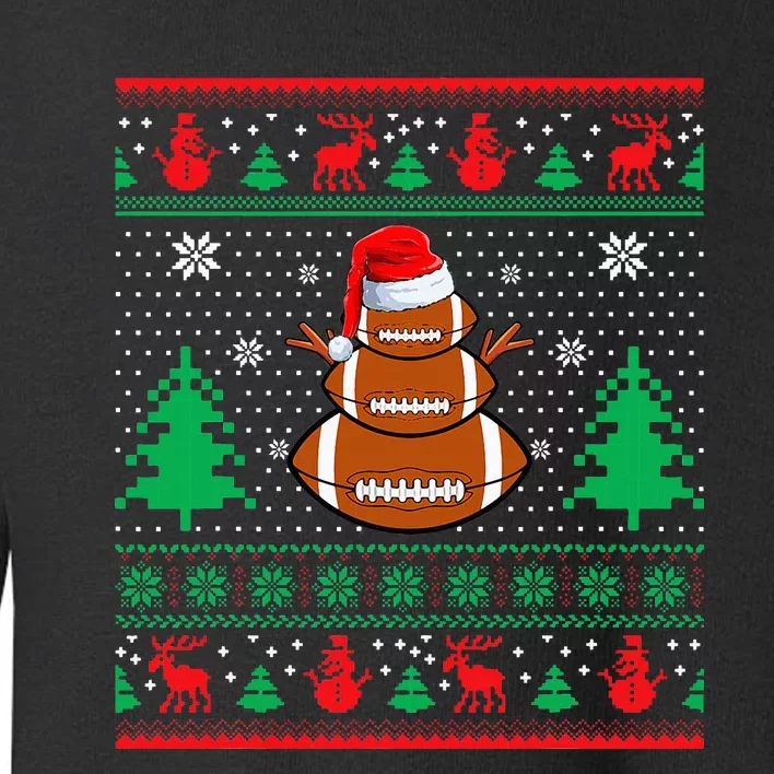 Football Santa Hat Ugly Christmas Sweaters Toddler Sweatshirt