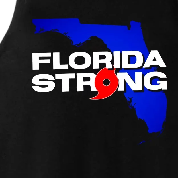 Florida Strong Hurricane Ian Support Football Ladies Tri-Blend Wicking Tank