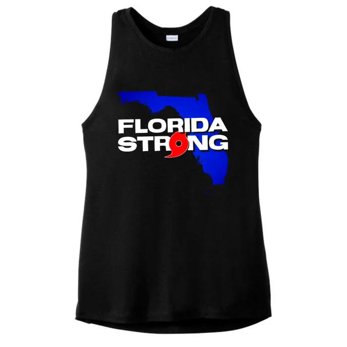 Florida Strong Hurricane Ian Support Football Ladies Tri-Blend Wicking Tank