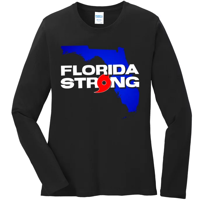 Florida Strong Hurricane Ian Support Football Ladies Long Sleeve Shirt