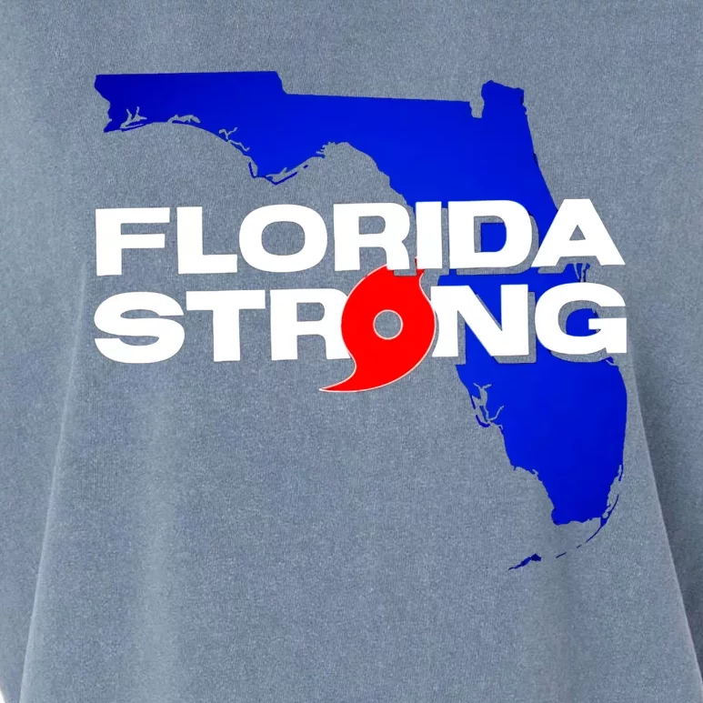 Florida Strong Hurricane Ian Support Football Garment-Dyed Women's Muscle Tee