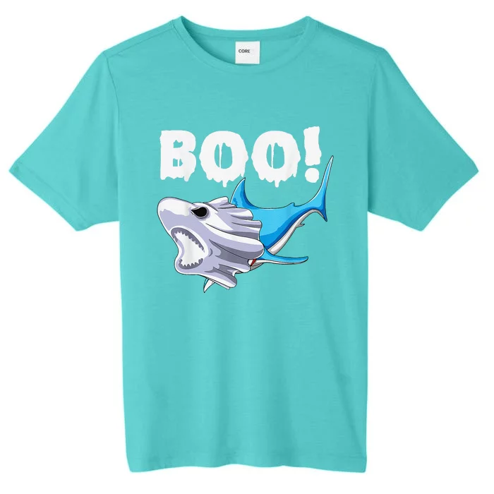 Funny Shark Halloween Boo Spooky Ghost Costume ChromaSoft Performance T-Shirt