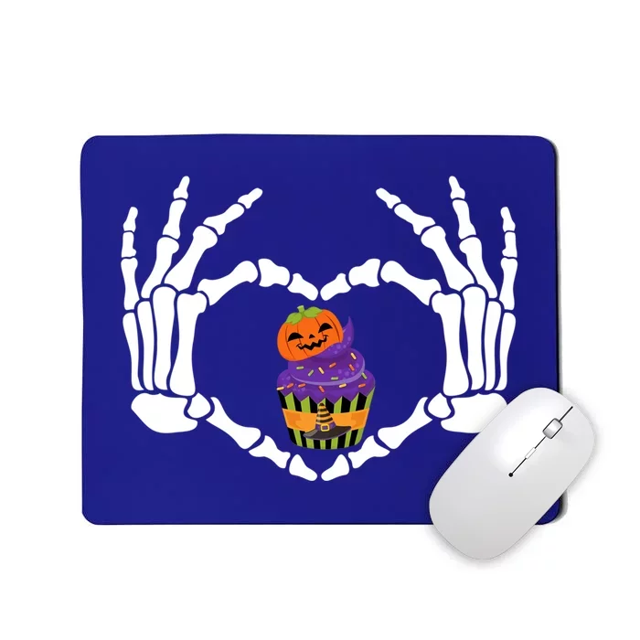 Funny Skeleton Hand Heart Cupcake Baking Halloween Costume Meaningful Gift Mousepad