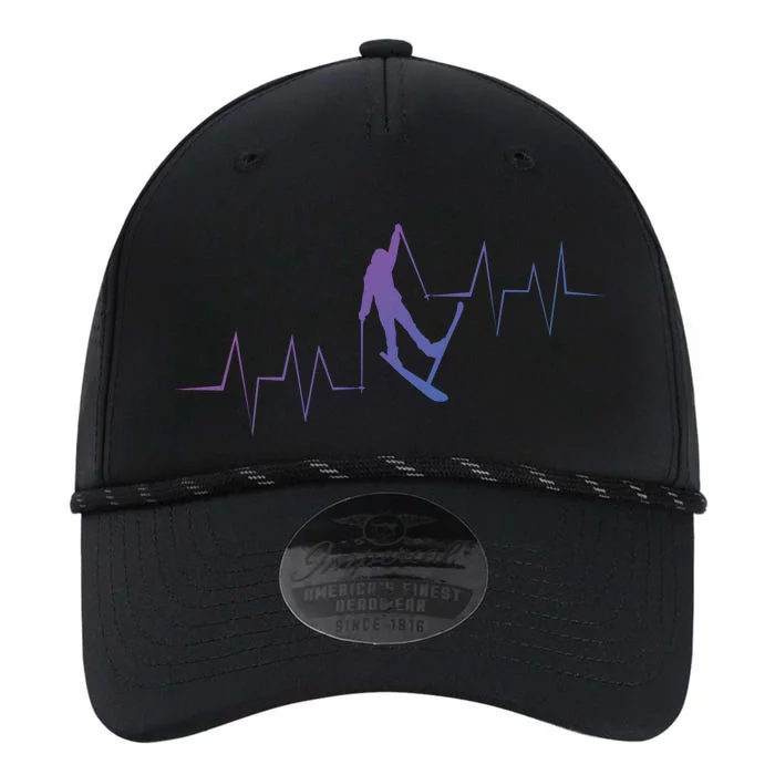 Funny Ski Heartbeat Skier Skiing Great Gift Performance The Dyno Cap