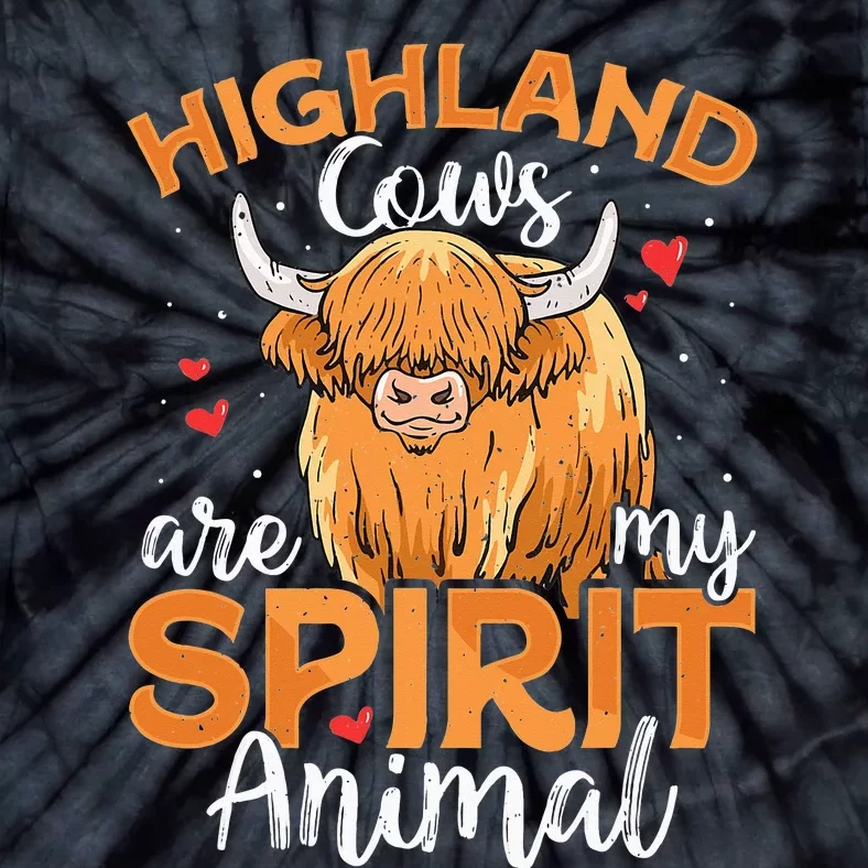 Funny Scottish Highland Cow Cows Lover Tie-Dye T-Shirt