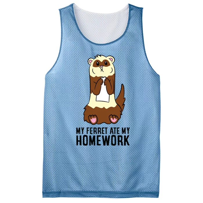 Ferret School Homework My Ferret Ate My Homework Mesh Reversible Basketball Jersey Tank