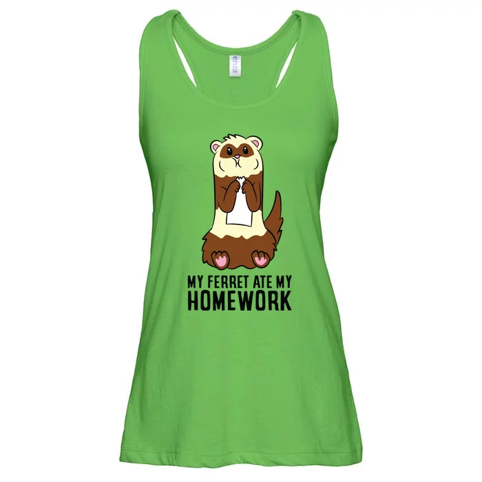 Ferret School Homework My Ferret Ate My Homework Ladies Essential Flowy Tank