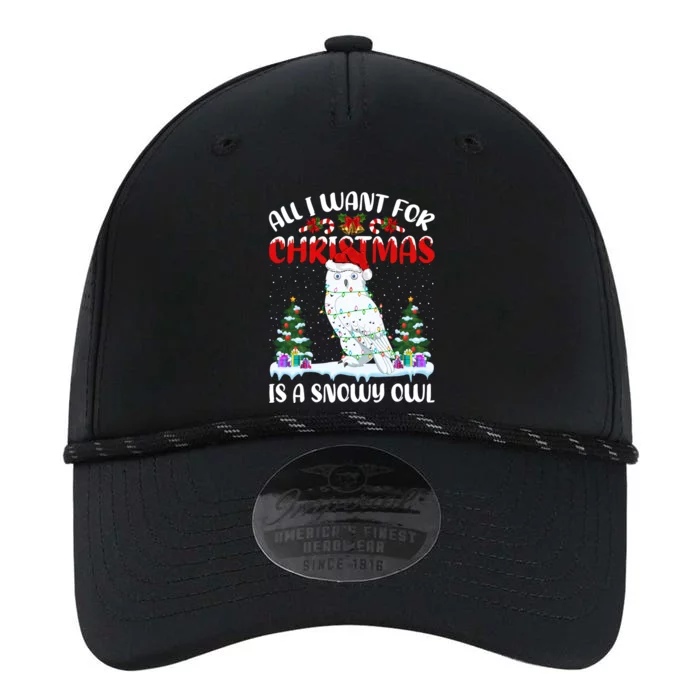 Funny Santa Hat All I Want For Christmas Is A Snowy Owl Gift Performance The Dyno Cap