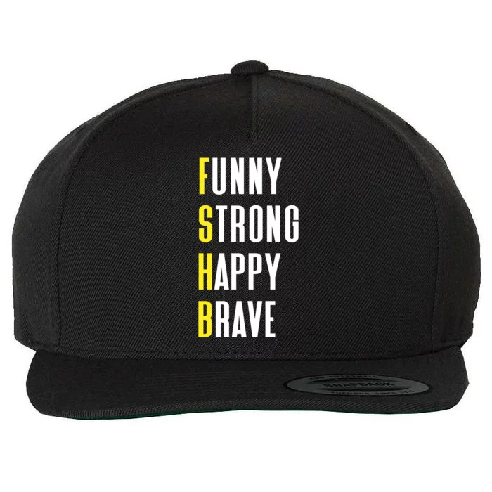 Funny Strong Happy Brave Father Cool Gift Wool Snapback Cap