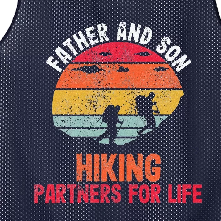 Father Son Hiking Go Friendship Fathers Day Mesh Reversible Basketball Jersey Tank