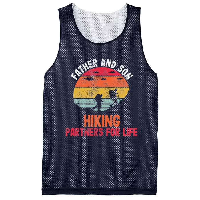 Father Son Hiking Go Friendship Fathers Day Mesh Reversible Basketball Jersey Tank