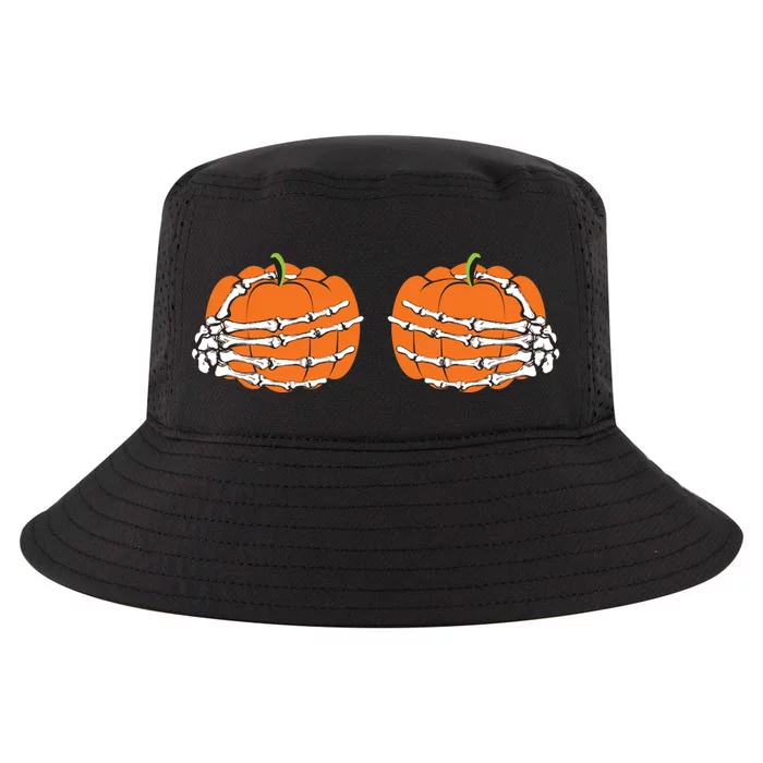 Funny Skeleton Hands Pumpkin Boobs Cool Comfort Performance Bucket Hat