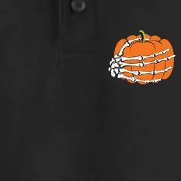 Funny Skeleton Hands Pumpkin Boobs Dry Zone Grid Performance Polo