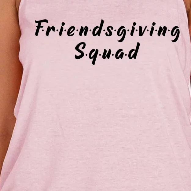 Friendsgiving Squad Happy Friendsgiving Gift Turkey Friends Great Gift Women's Knotted Racerback Tank