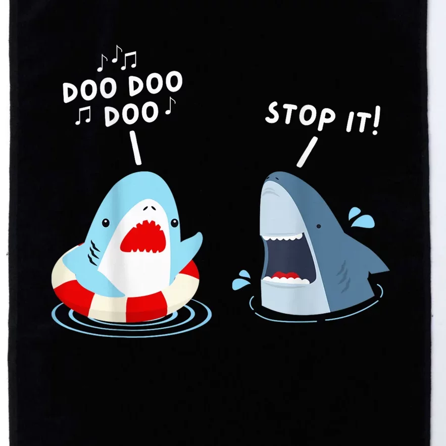 Funny Shark Humor Shark Singing Meme Style Platinum Collection Golf Towel