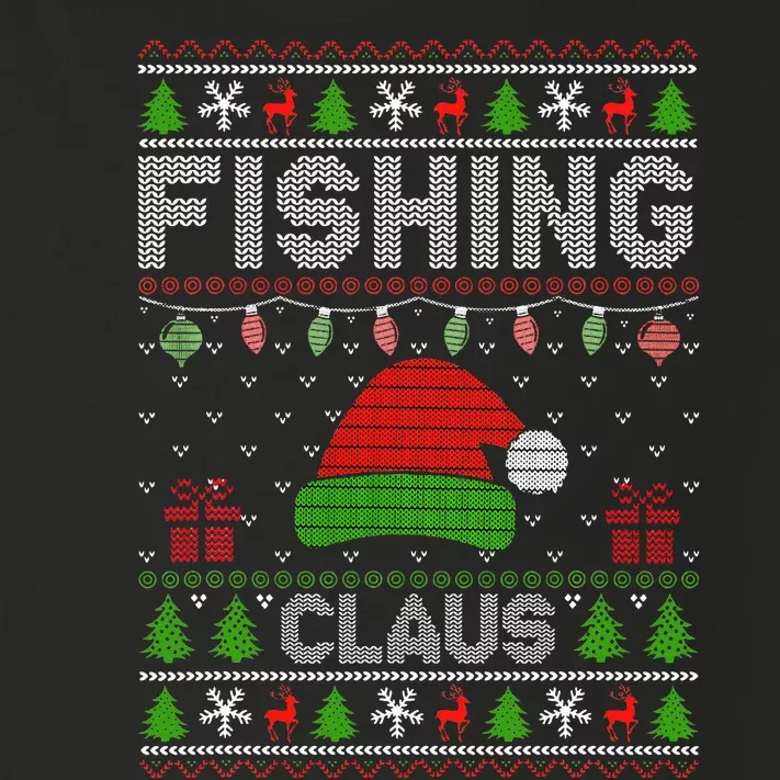 Festive Santa Hat Christmas Light Fishing Claus for Ugly Xmas Toddler Long Sleeve Shirt