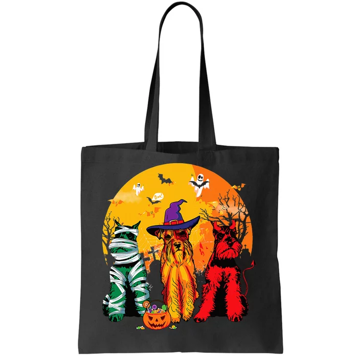 Funny Schnauzer Halloween Costume For Dog Lover Tote Bag