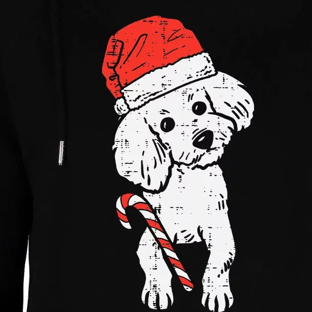 Festive Santa Hat for your Poodle Perfect for Christmas! Womens Funnel Neck Pullover Hood