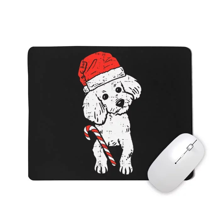 Festive Santa Hat for your Poodle Perfect for Christmas! Mousepad