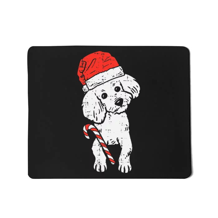 Festive Santa Hat for your Poodle Perfect for Christmas! Mousepad