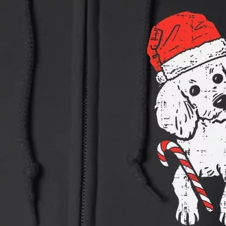 Festive Santa Hat for your Poodle Perfect for Christmas! Full Zip Hoodie