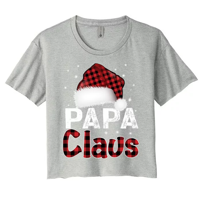 Fun Santa Hat Christmas Costume Family Matching Papa Claus Great Gift Women's Crop Top Tee