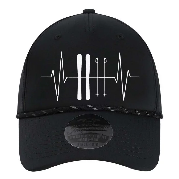 Funny Ski Heartbeat Skier Skiing Gift For Skier Performance The Dyno Cap