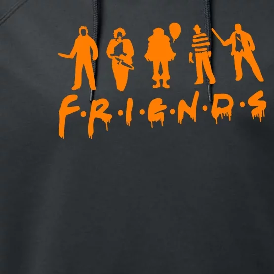 Friends Scary Horror Halloween Performance Fleece Hoodie