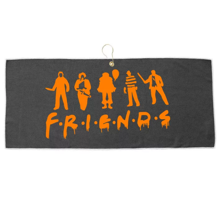 Friends Scary Horror Halloween Large Microfiber Waffle Golf Towel